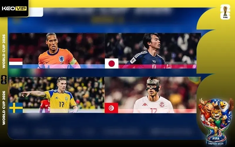Cập nhật lịch thi đấu bảng F tại World Cup 2026 theo giờ Việt Nam 