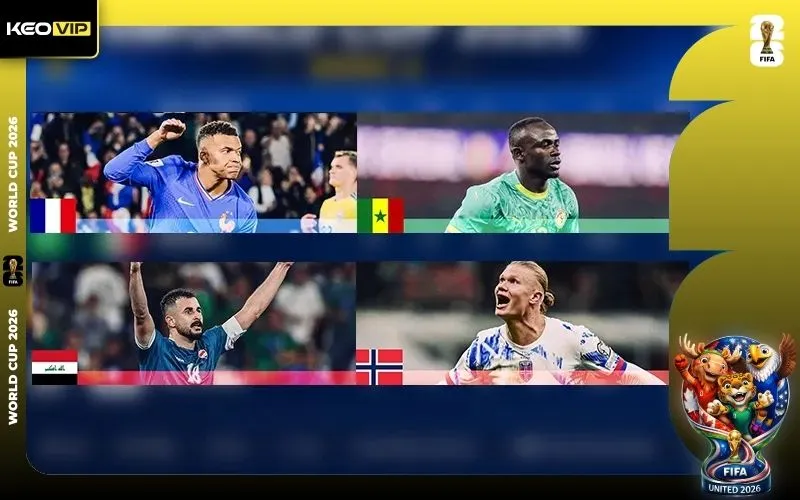 Cập nhật lịch thi đấu bảng I tại World Cup 2026 theo giờ Việt Nam 