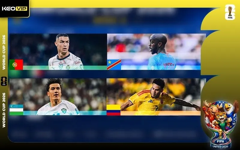 Cập nhật lịch thi đấu bảng K tại World Cup 2026 theo giờ Việt Nam